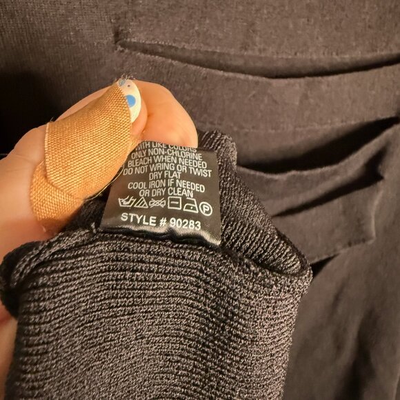 Skull Cashmere Women's Small Black Dress Ribbed Bodycon Cutout Back Long‎ Sleeve - Picture 6 of 7